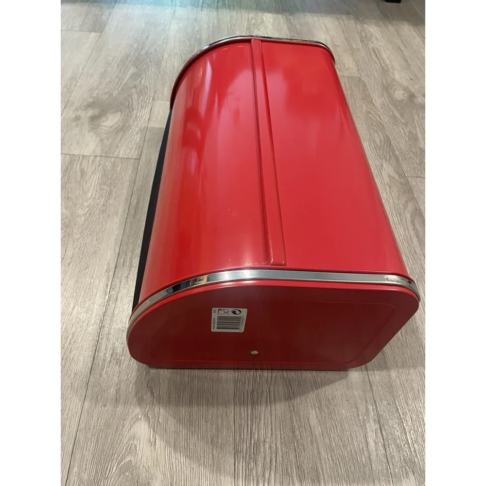 Brabantia Bread Box Belgium Retro Rare Red Variant Metal Used